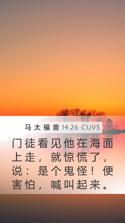 马 太 福 音 14:26 CUVS Bible Verse Image