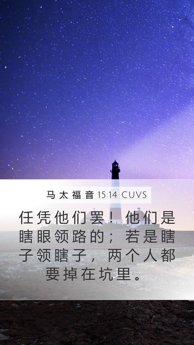 马 太 福 音 15:14 CUVS Bible Verse Image