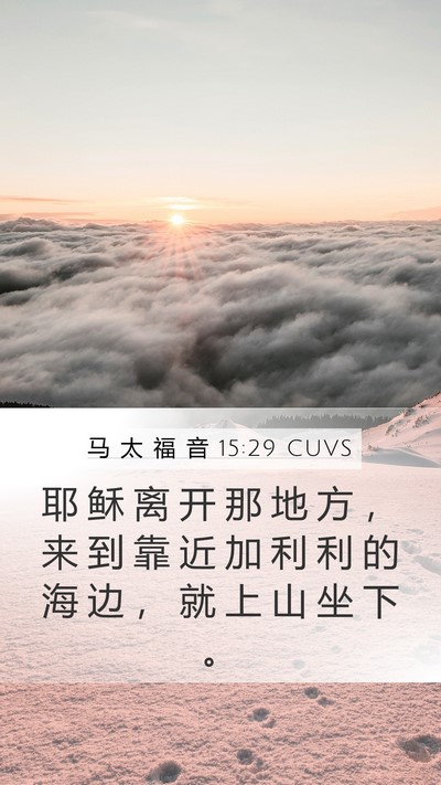 马 太 福 音 15:29 CUVS Bible Verse Image