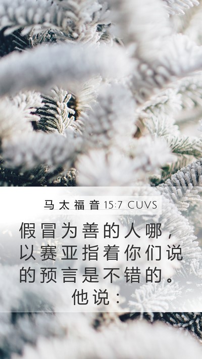 马 太 福 音 15:7 CUVS Bible Verse Image
