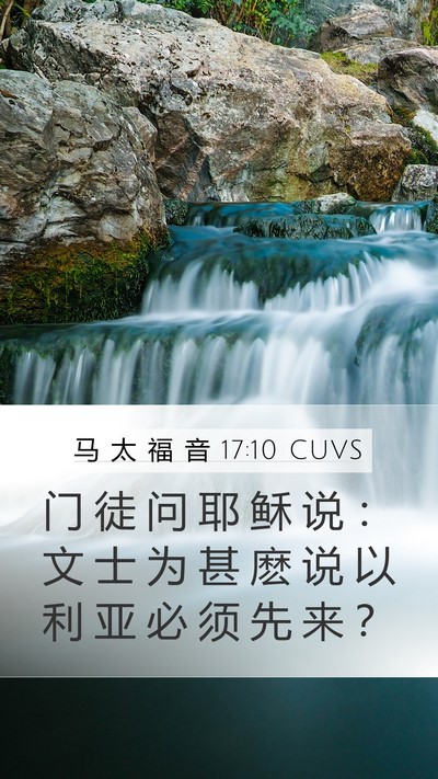 马 太 福 音 17:10 CUVS Bible Verse Image