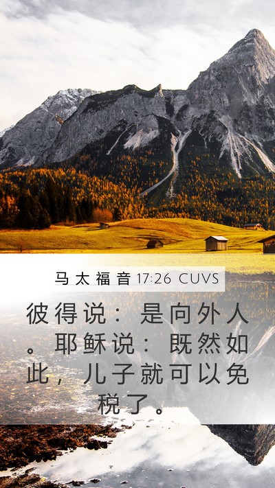 马 太 福 音 17:26 CUVS Bible Verse Image