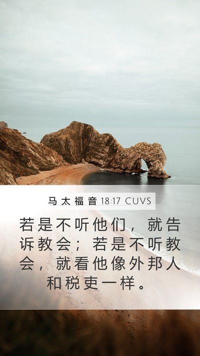 马 太 福 音 18:17 CUVS Bible Verse Image