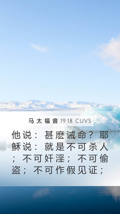 马 太 福 音 19:18 CUVS Bible Verse Image