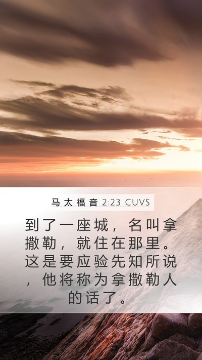 马 太 福 音 2:23 CUVS Bible Verse Image