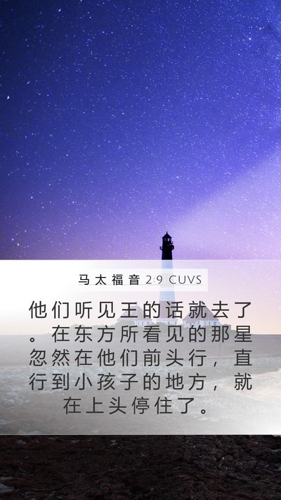 马 太 福 音 2:9 CUVS Bible Verse Image
