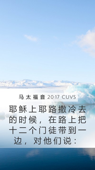 马 太 福 音 20:17 CUVS Bible Verse Image