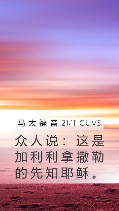 马 太 福 音 21:11 CUVS Bible Verse Image