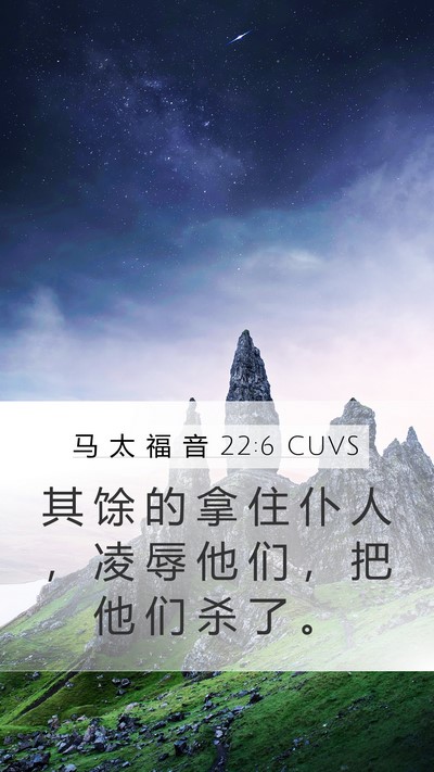 马 太 福 音 22:6 CUVS Bible Verse Image