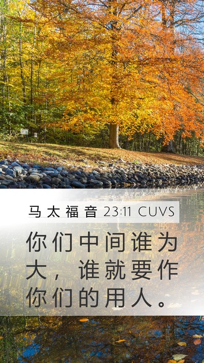 马 太 福 音 23:11 CUVS Bible Verse Image