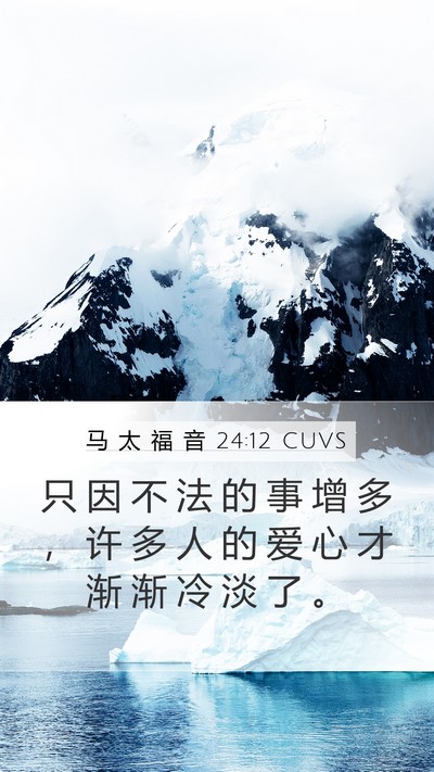 马 太 福 音 24:12 CUVS Bible Verse Image
