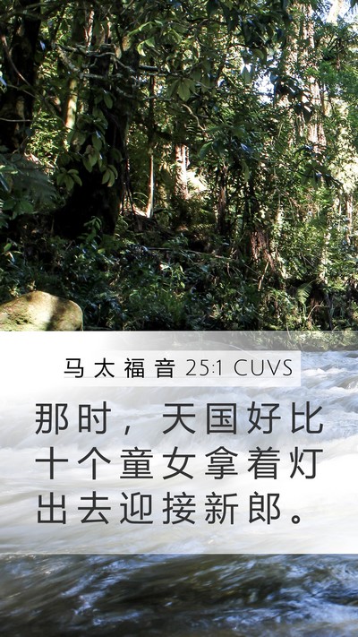 马 太 福 音 25:1 CUVS Bible Verse Image