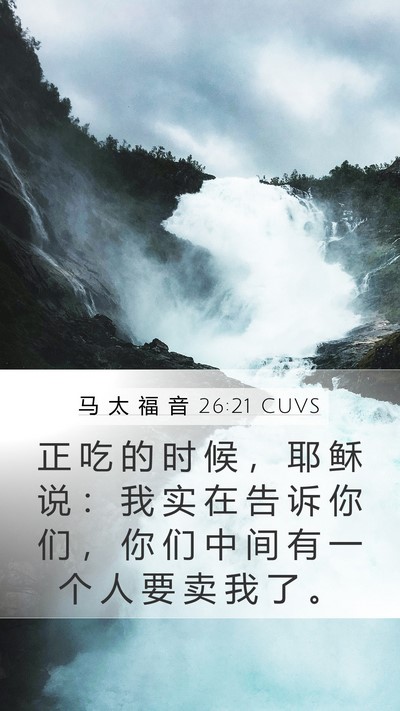 马 太 福 音 26:21 CUVS Bible Verse Image
