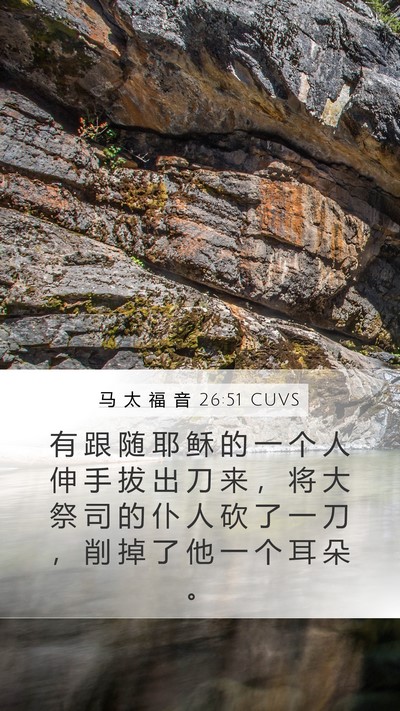 马 太 福 音 26:51 CUVS Bible Verse Image