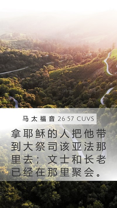 马 太 福 音 26:57 CUVS Bible Verse Image