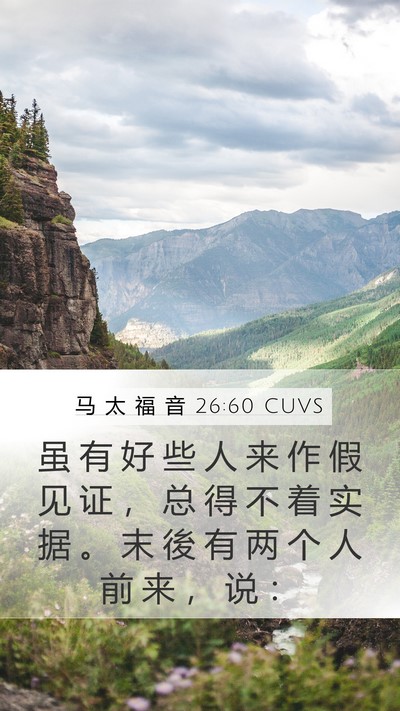 马 太 福 音 26:60 CUVS Mobile Phone Wallpaper - 虽 有 好 些 人 来 作 假 见 证 ， 总 - Mobile Bible Verse Wallpaper