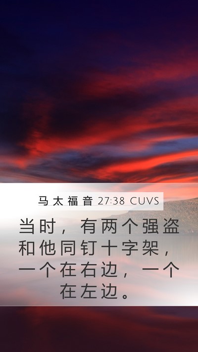 马 太 福 音 27:38 CUVS Bible Verse Image