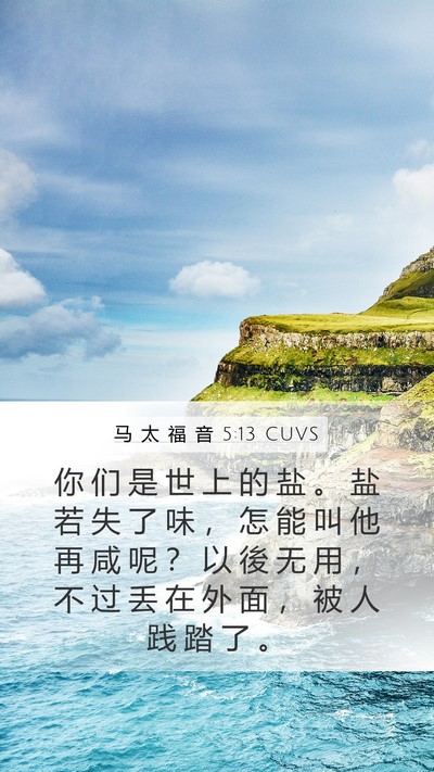 马 太 福 音 5:13 CUVS Bible Verse Image