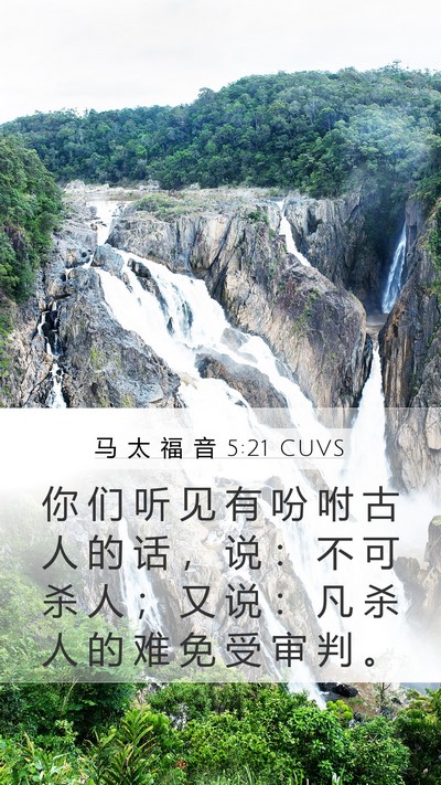 马 太 福 音 5:21 CUVS Bible Verse Image