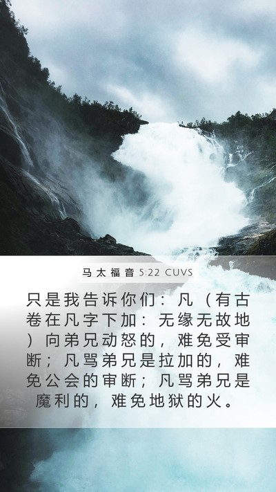 马 太 福 音 5:22 CUVS Bible Verse Image