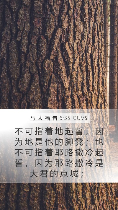 马 太 福 音 5:35 CUVS Bible Verse Image