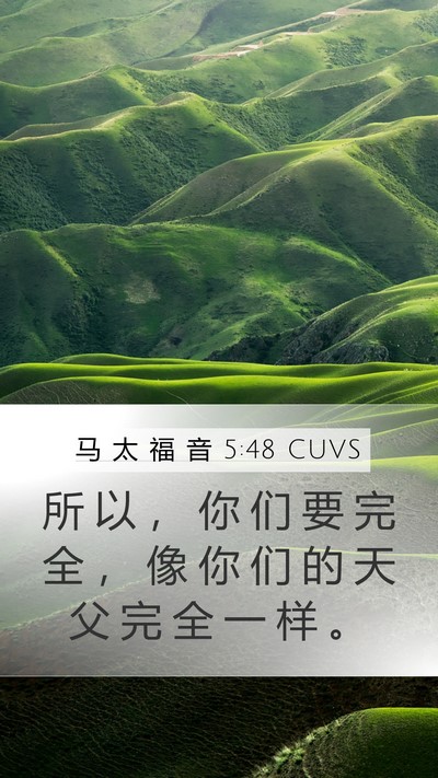马 太 福 音 5:48 CUVS Bible Verse Image
