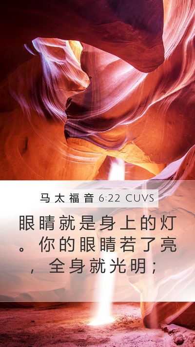 马 太 福 音 6:22 CUVS Bible Verse Image