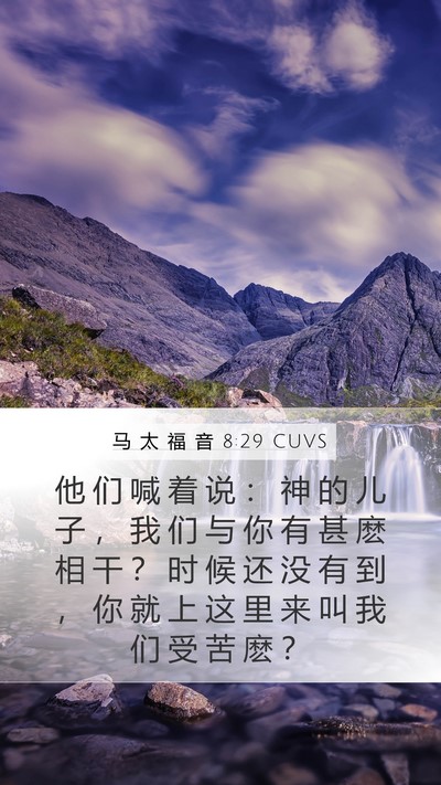 马 太 福 音 8:29 CUVS Bible Verse Image
