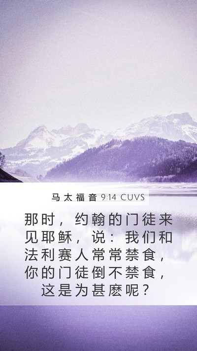 马 太 福 音 9:14 CUVS Bible Verse Image