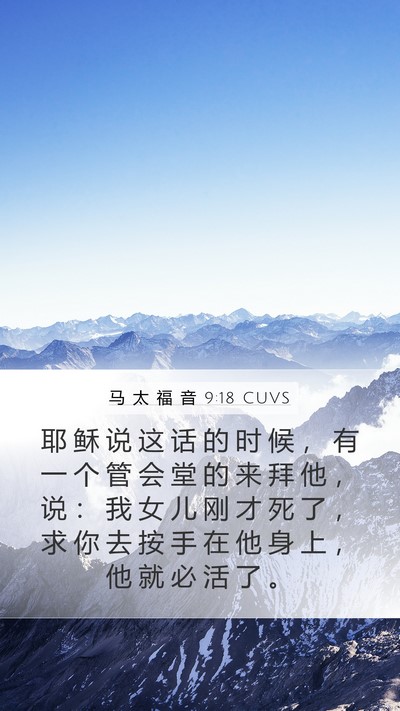 马 太 福 音 9:18 CUVS Bible Verse Image