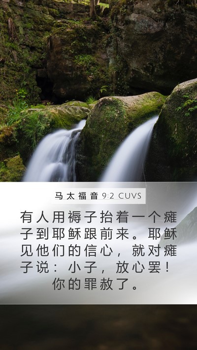 马 太 福 音 9:2 CUVS Bible Verse Image