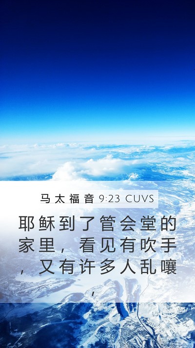 马 太 福 音 9:23 CUVS Bible Verse Image