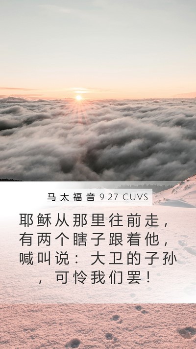 马 太 福 音 9:27 CUVS Bible Verse Image