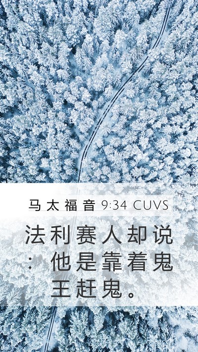 马 太 福 音 9:34 CUVS Bible Verse Image
